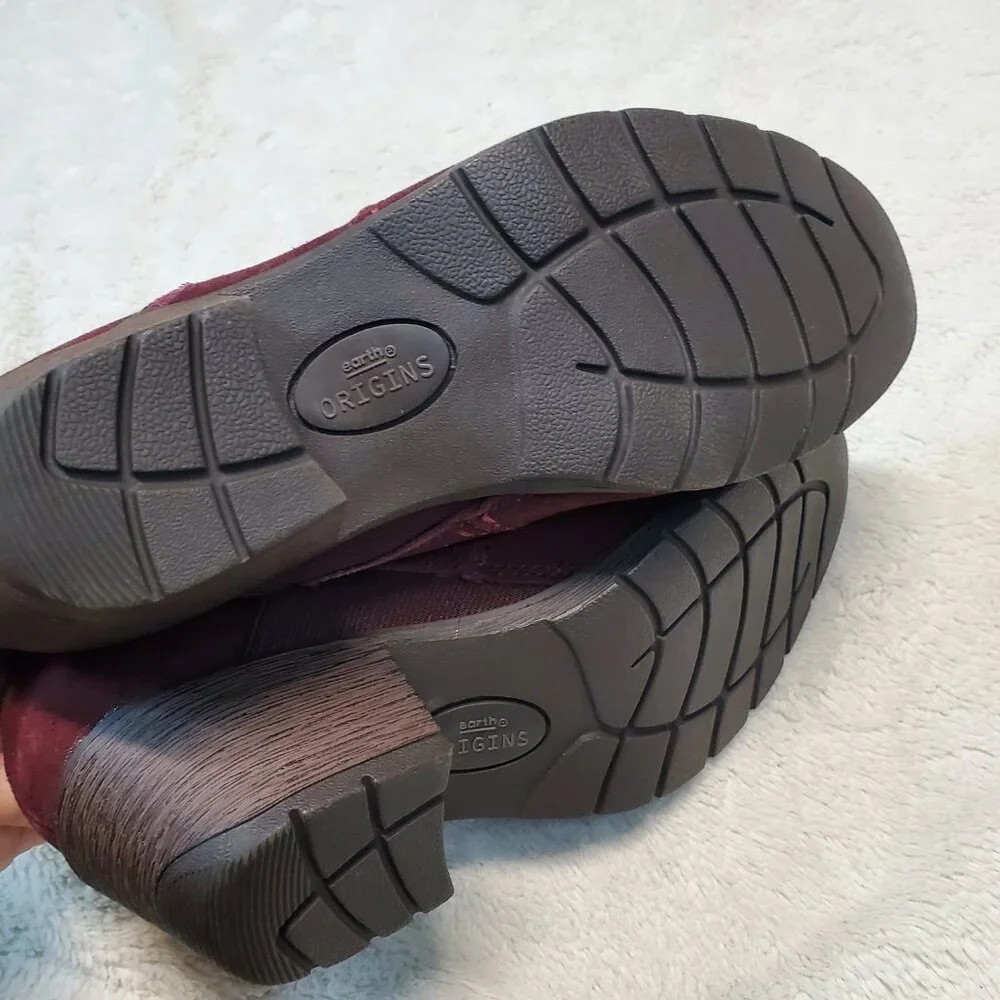 Earth‎ Spirit Burgundy Red Suede Heeled Shoes 8.5 Celestial Bohemian Cottagecore